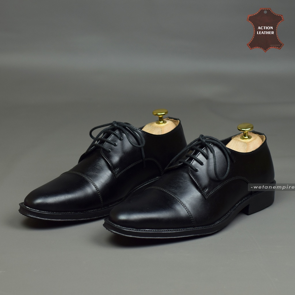 Sepatu Pantofel Pria Formal WETAN Nusantara 5 - Calssic Captoe Derby Shoes