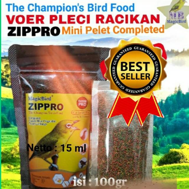 

Pakan Burung Pleci High Protein MagicBird ZIPPRO Komplit