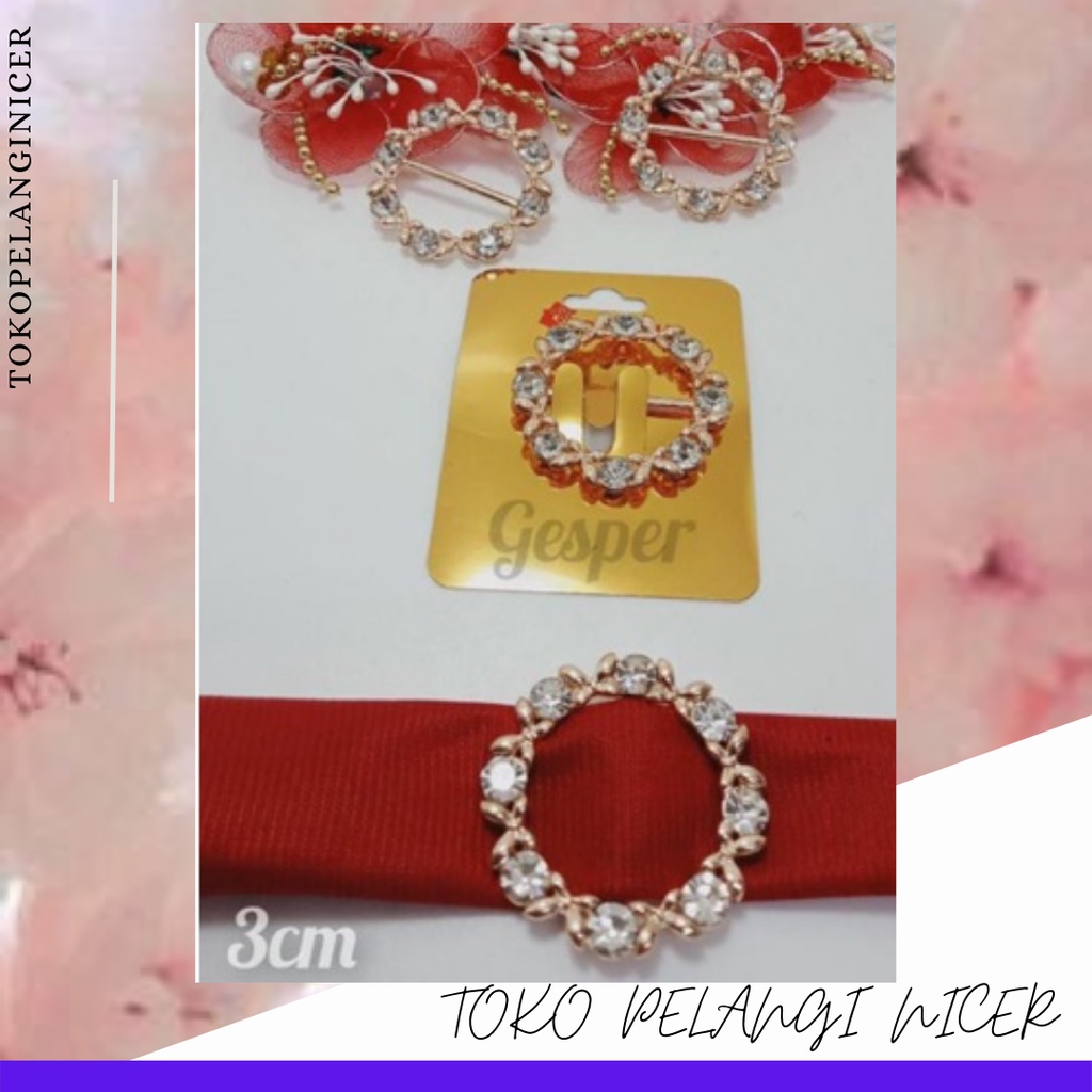 GESPER RING HIJAB/BROS RING GESPER HIJAB 3 CM/KEKINIAN/PREMIUM PENITI BROS