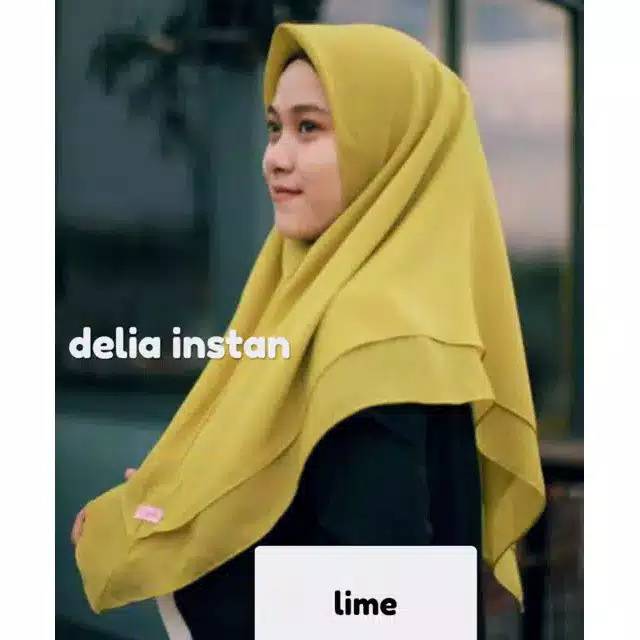 Jilbab instan 2 layer delia instan bahiraah