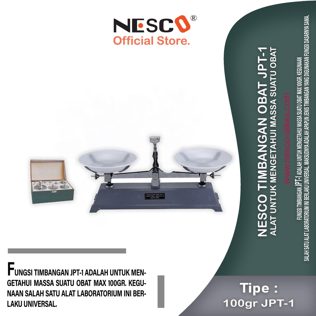 Nesco Analog Scale/Timbangan Obat JPT-1, JPT-2, JPT-5, JPT10 / Alat untuk mengetahui massa suatu obat, BEST SELLER