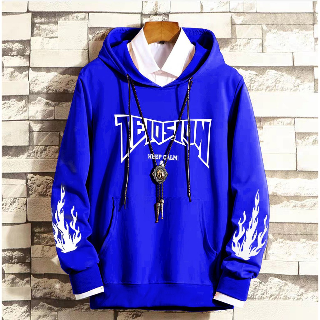 Hoodie Pria / Hodie Pria  / Jaket Pria / Sweater Hoodie Telosion Bahan Fleece UK L-XL