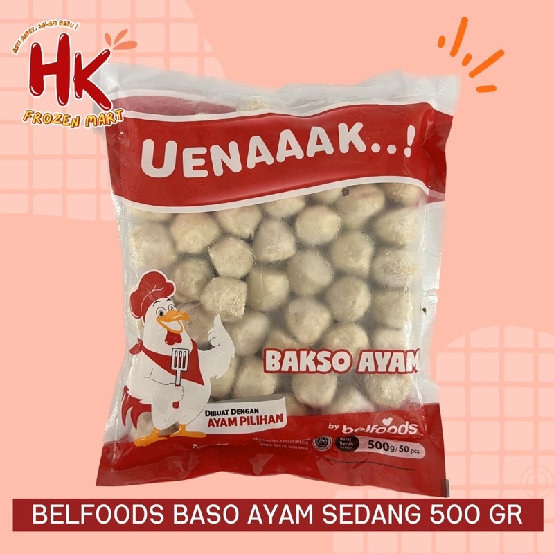 Jual Belfoods Uenaaak Baso Ayam Mini And Sedang 500gr Isi 100 Butir