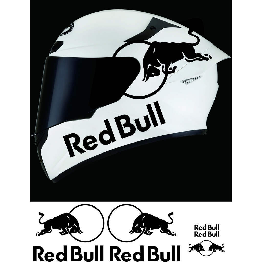 stiker helm RED BULL stiker helm murah 1set