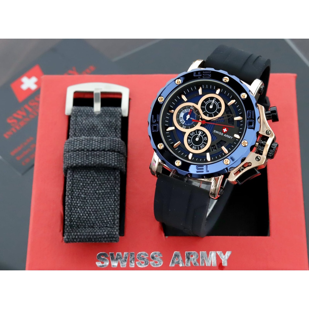 [BISA COD] Jam Tangan Pria ARMI 2619S Chrono&amp;Tanggal Aktif + Box Ori