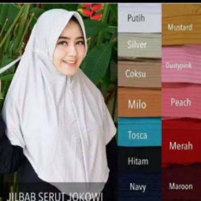 JILBAB INSTAN / JILBAB SERUT JOKOWI POLOS TERMURAH