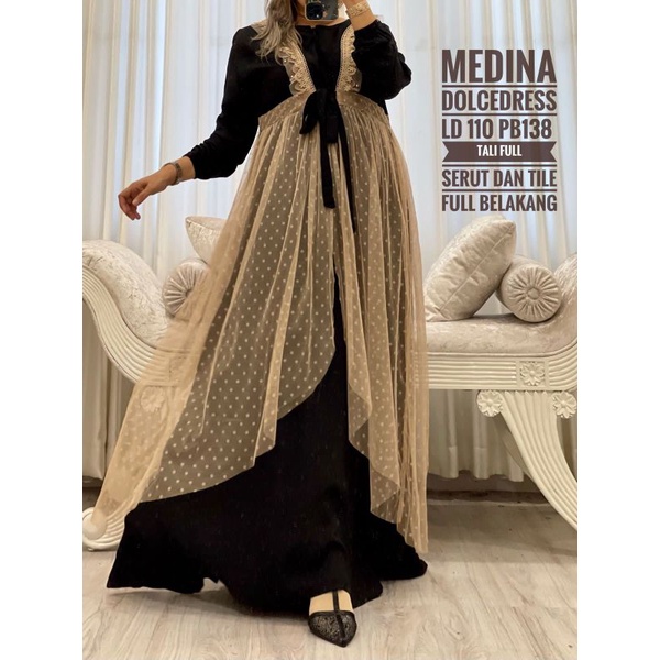 Daster arab DOLCE DRESS MEDINA Original Dress Rayon Super Mewah Kekinian