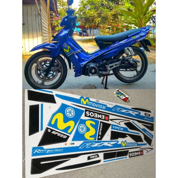 STIKER STRIPING FIZR FIZ R MOVISTAR BIRU MUDA TOSCA