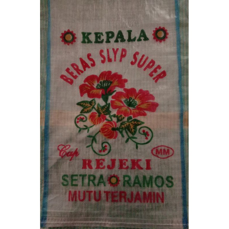 

karung beras Rejeki transparant 20kg(ini kemasan bukan beras )