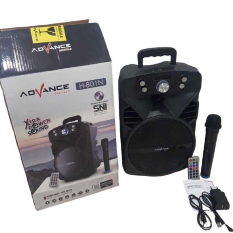 ADVANCE SPEAKER BLUETOOTH MP3 ADVANCE H 801N ( free mic karaoke )