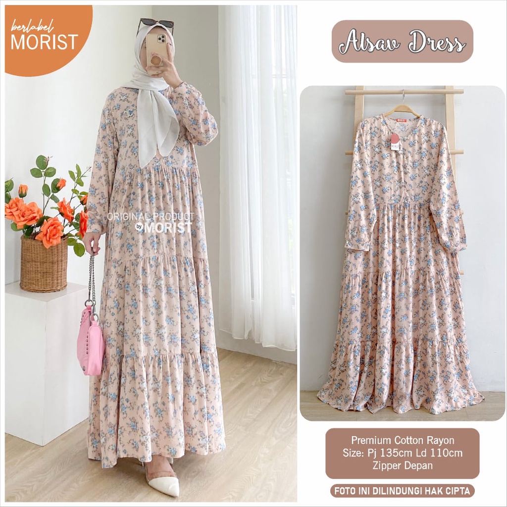 Alsav Dress Gamis Original Morist Berlabel / 87