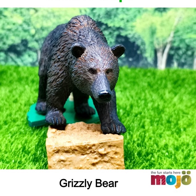 Grizzly Bear Animal Figure / Miniatur Mainan Binatang Beruang by MOJO