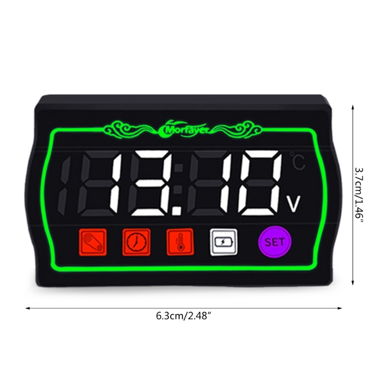 Panel Meter Tegangan DC 9V-24V 4 in 1 / 5 in 1 Tahan Air Untuk Sepeda Motor