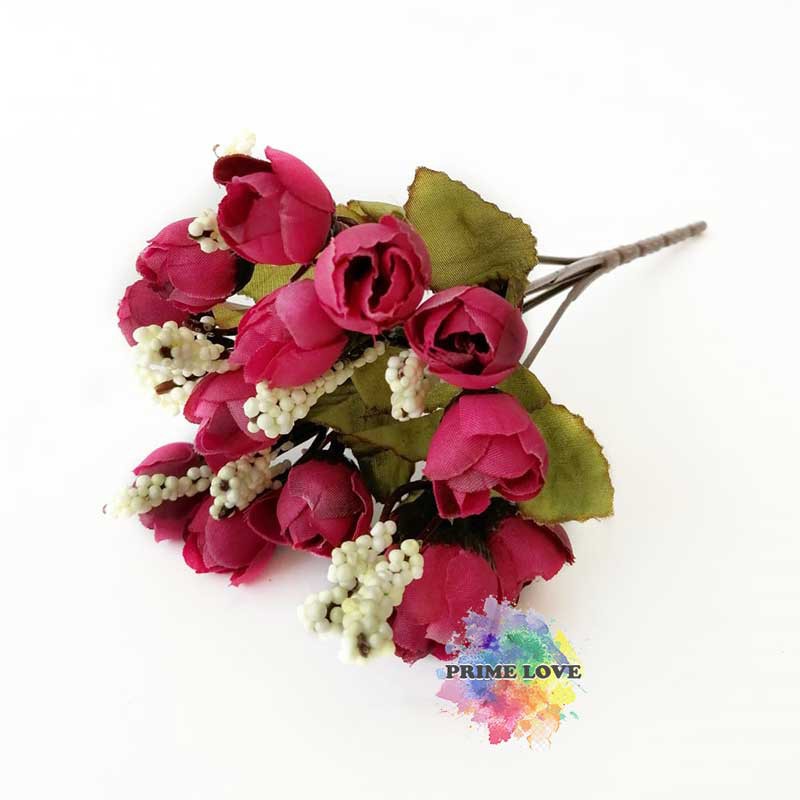 Bunga Artificial Bunga Plastik Tulip utk Dekorasi Hiasan dan Buket Wedding - AF09-Magenta