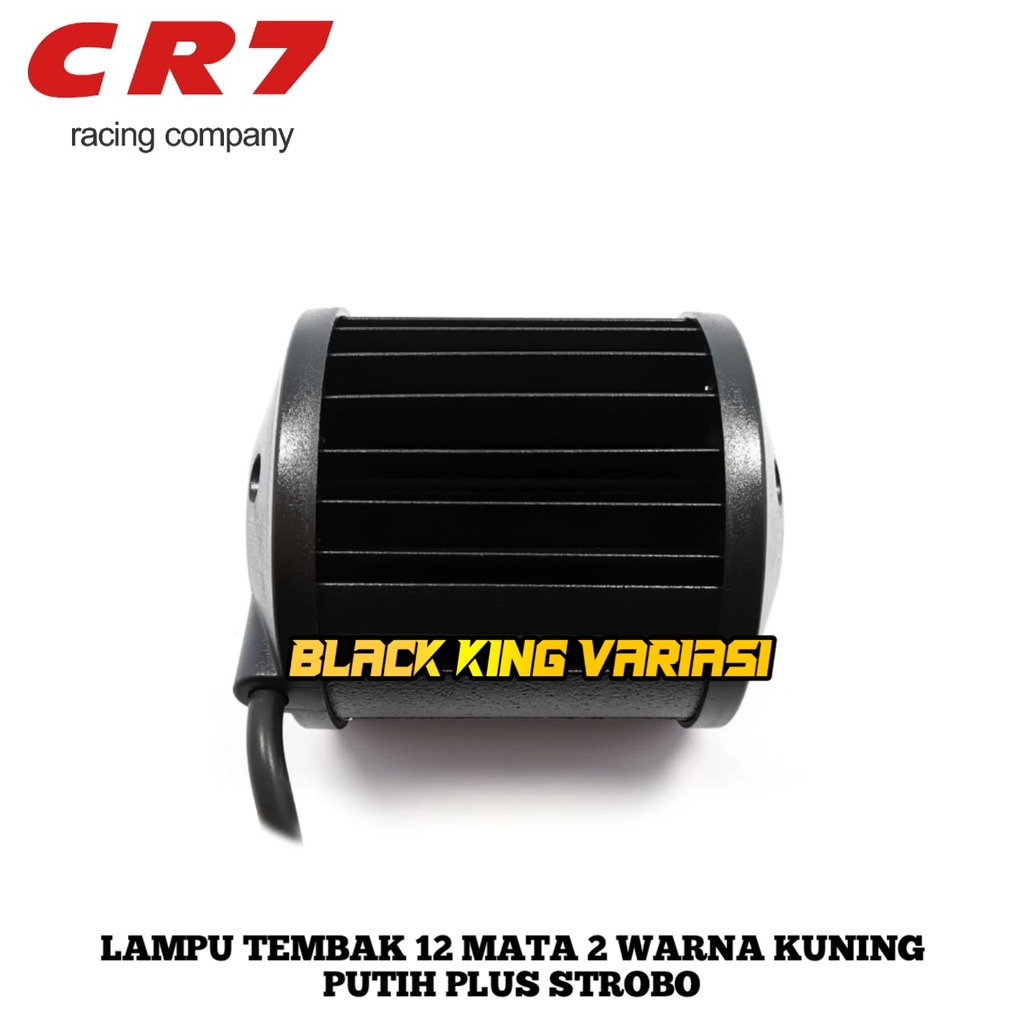 Lampu Tembak Sorot Cwl LED 12 Mata 2 Warna White Yellow 3 Mode Waterproof