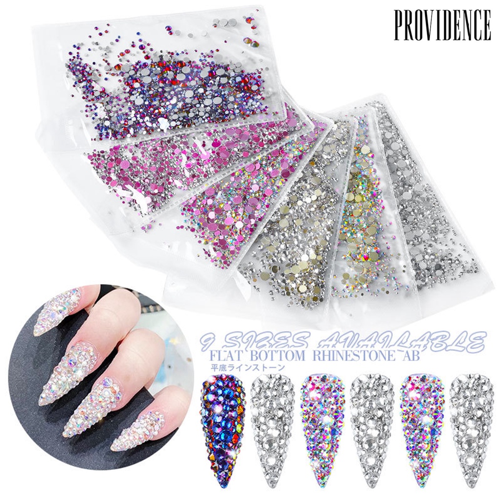 Providence 1440Pcs/Set DIY Exquisite Nail Rhinestone Glitter Beautiful Glass Nail Flash Jewelry for Women