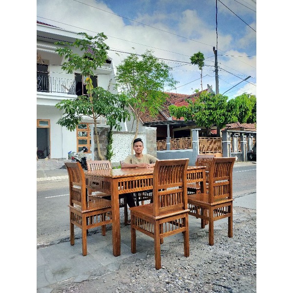 kursi makan minimalis jati jepara