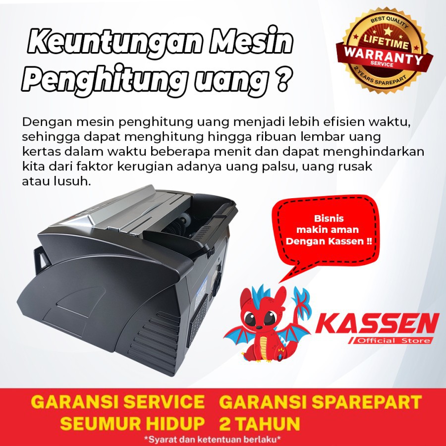 MESIN PENGHITUNG UANG KASSEN MC-30 MONEY BILL COUNTER MC30