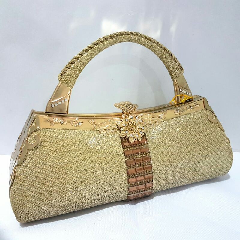 Tas Pesta  Farnell Import Clucth Wanita Cantik Permata Cantik Mewah 2636/2668/2707