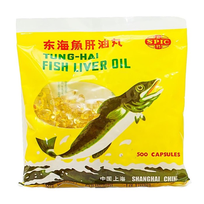 Minyak Ikan Tung Hai Fish Liver Oil isi 500 Kps Tunghai