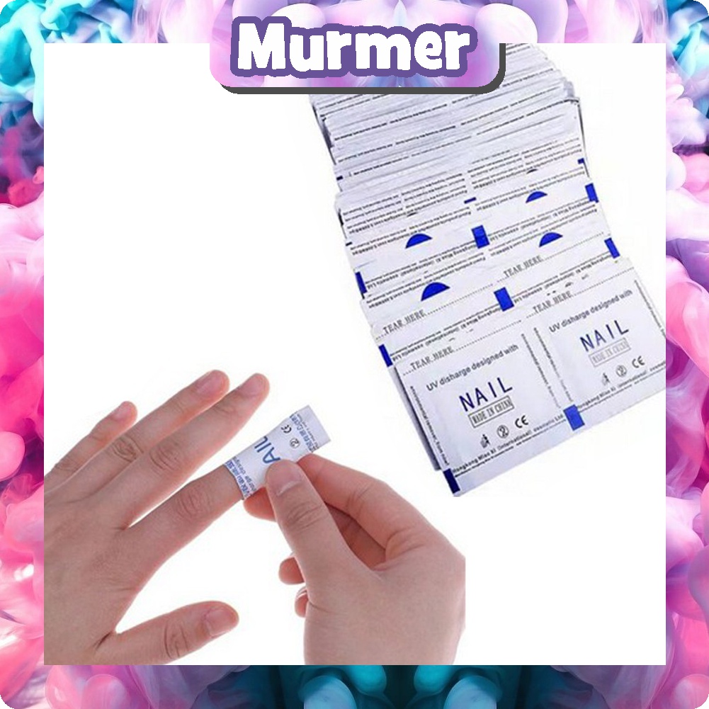 Murmerofficial (1PCS) UV Gel Nail Polish Remover &amp; Cleaner Wraps Foil Wipe Penghapus Kutek Gel R594