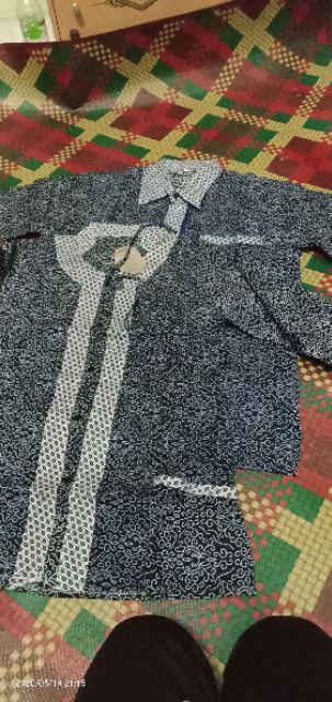 Kenongo Kemeja Tosca Pendek Pekalongan Padi M L Xl Hem Gunungan Wayang Mcb