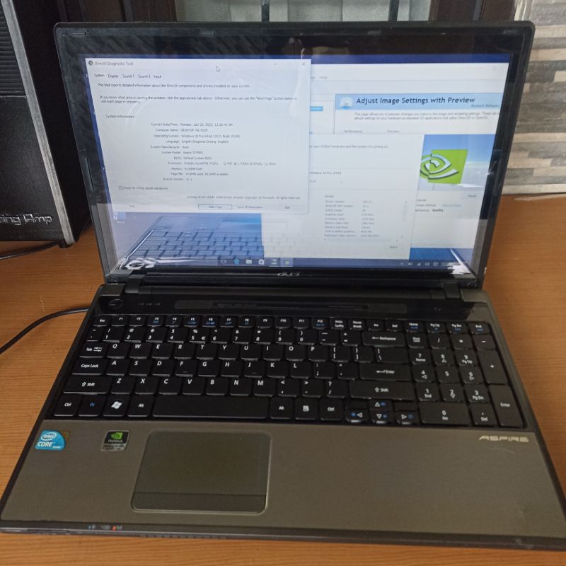 Laptop Acer Aspire 5745pg Core i7 Ram 8gb Nvidia GT 330M Gaming Desain
