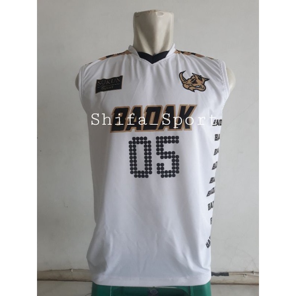 KAOS SINGLET VOLLY BADAK PUTIH