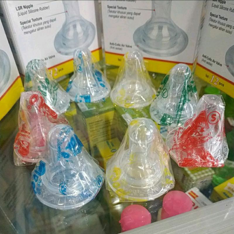 Dodo Nipple Silicone Bulat Standart XL, L, M, S Anti Colic (Anti Sedak) Cocok Semua Botol / Niple Silikon