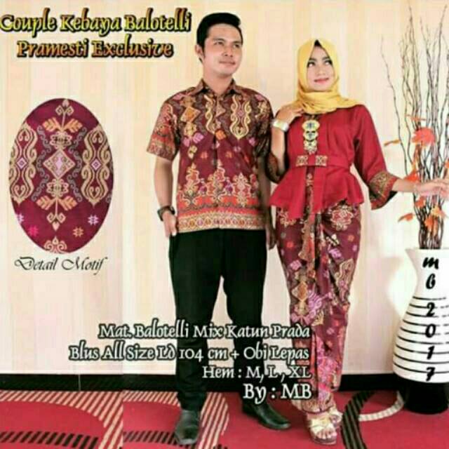 Sarimbit Batik Anggun Couple Sania Mawar ruffle - Warna Ungu, Tosca, pink, Biru, Kuning - M - L -XL