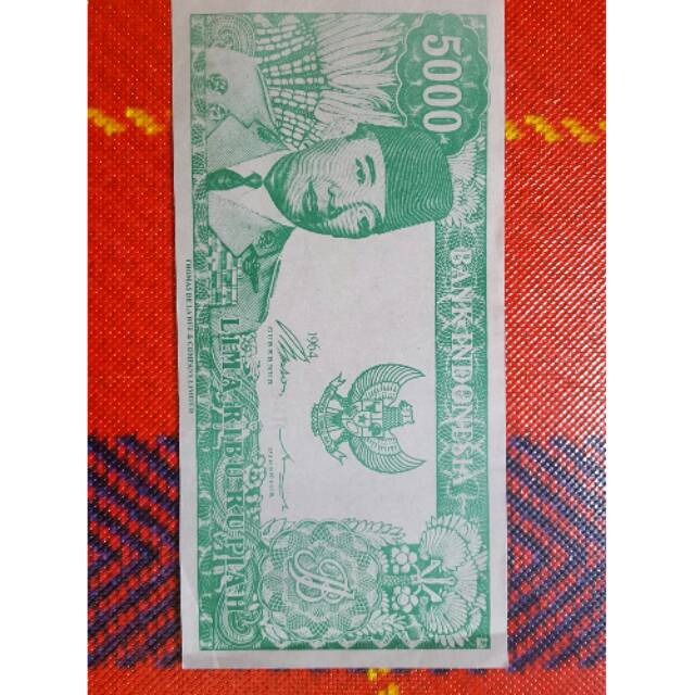 Uang Kuno Soekarno 5000rp 1964