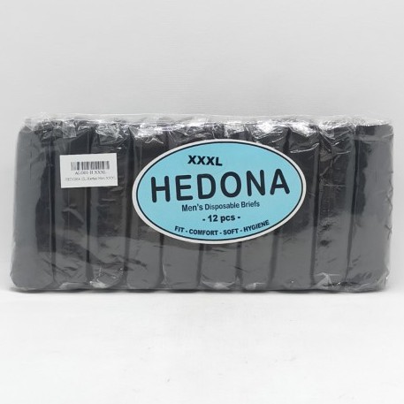 "RAYA" HEDONA Celana Dalam Kertas  Hitam isi 12