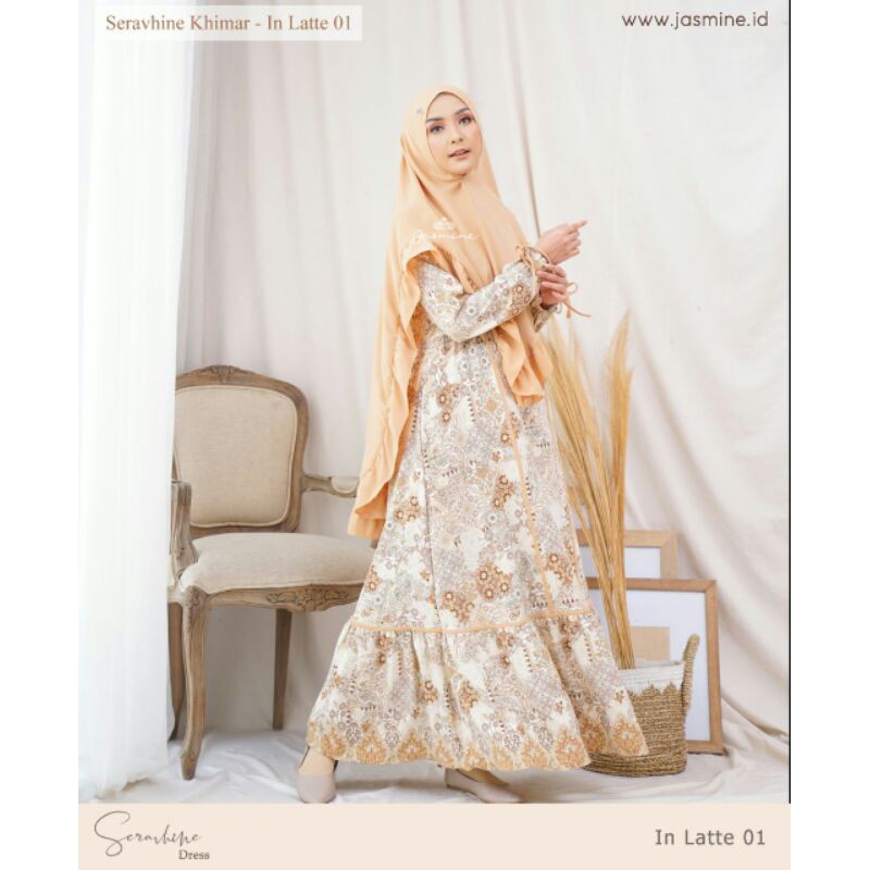 SERAVHINE GAMIS MOTIF PESTA GAMIS SYARI BY JASMINE