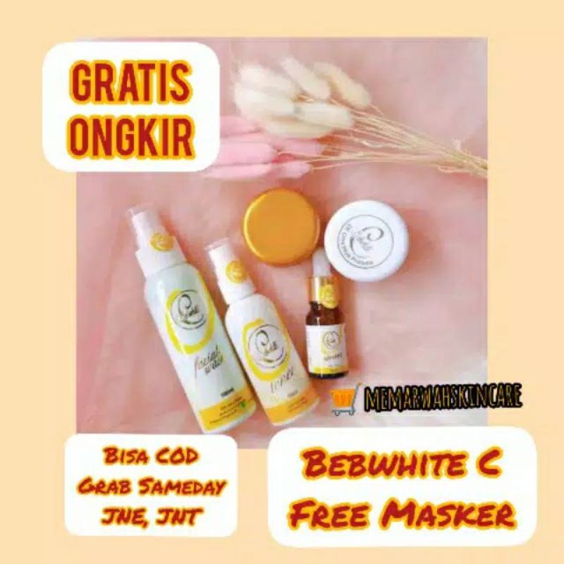 CREAM KRIM BEBWHITE C Paket GLOW BBC CREAM SIANG MALAM KRIM PEMUTIH DAN PENCERAH WAJAH BEBWHITE C