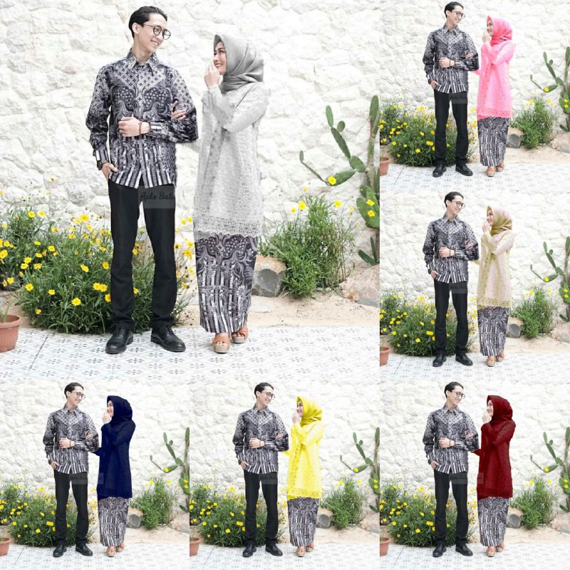 (BISA COD - GRATIS ONGKIR) Couple Batik Brokat Tunik Halus Premium Katara