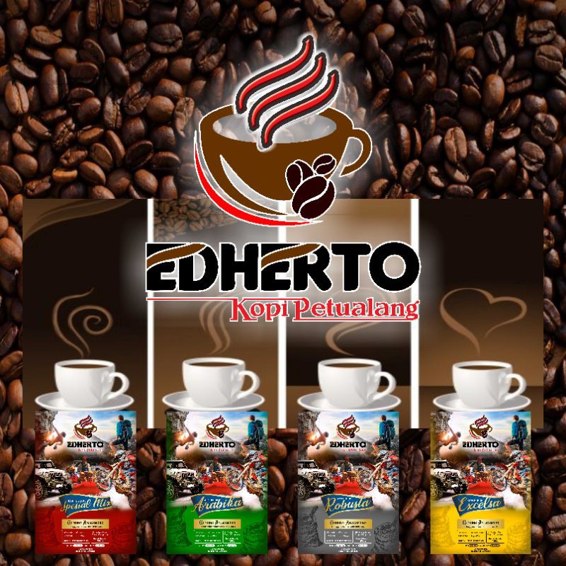 

EDHERTO Kopi Petualang - Kopi Robusta - Kopi Arabica - Kopi Excelsa - Kopi Spesial Mix - Coffee Mix