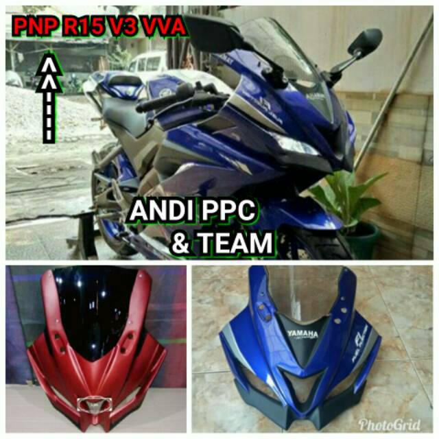 Topeng kedok Yamaha R15 v3 model Ninja H2