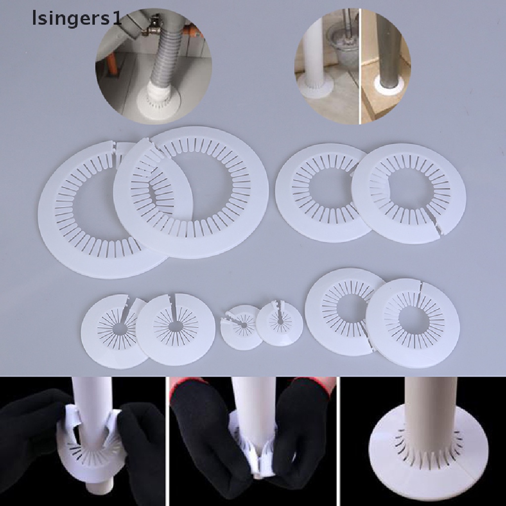 [lsingers1] 2pcs wall hole duct cover shower faucet angle valve Pipe plug decoration cover Boutique