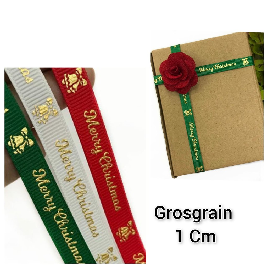 PITA NATAL | PITA KADO HAMPERS | MERRY CHRISTMAS | PITA SATIN | GROSGRAIN JUAL PER YARD