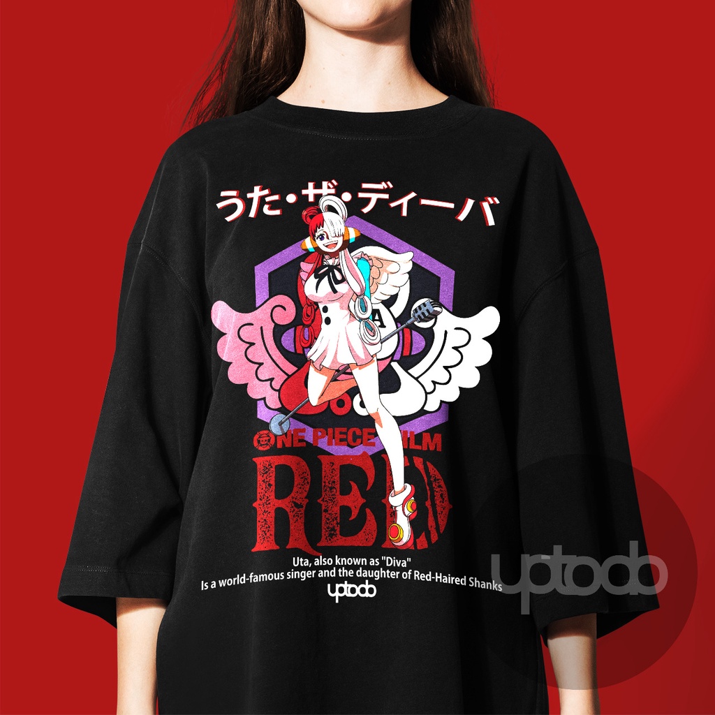 Kaos T Shirt Anime One Piece Red Movie Uta The diva Terbaru Anime Manga Jepang RED Movie Kaos Oversi