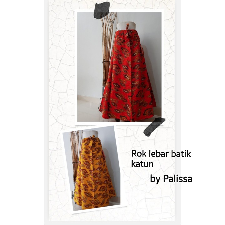Rok Lebar Batik Katun / Rok Klok Katun Batik