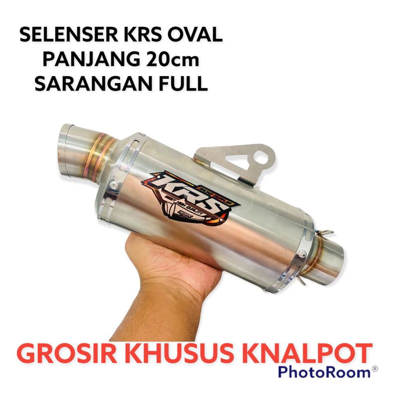 Selenser knalpot racing KRS Oval silencer panjang 20 cm full sarangan murah