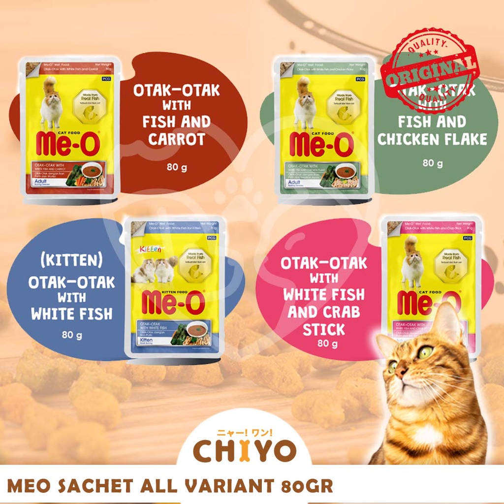 MAKANAN KUCING MEO POUCH WET FOOD 80 GR KITTEN / ADULT [ CAT FOOD ]