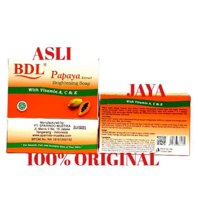 Sabun BDL Papaya Extract Brightening Soap