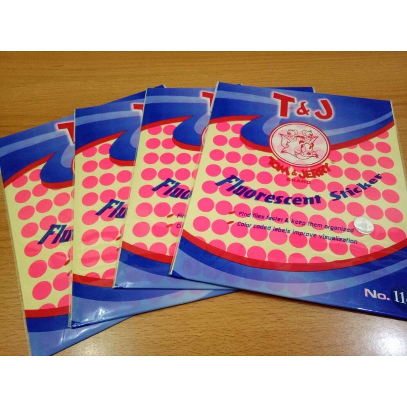 

Label Color DOT Tom & Jerry 114 Sticker Warna Pink / Merah Muda T&J