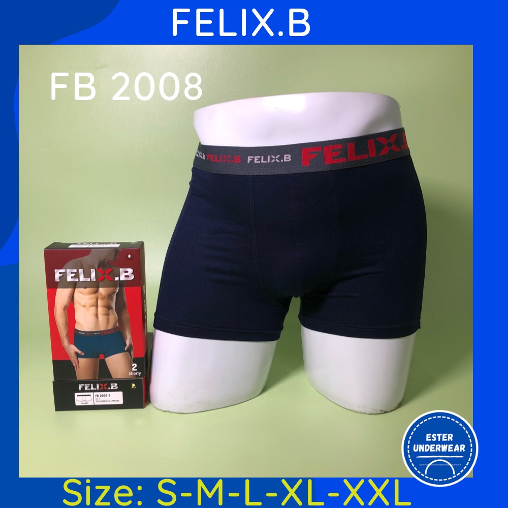 Celana  Boxer Pria Felix.B  FB 2008 ISI 2 PCS TERLARIS