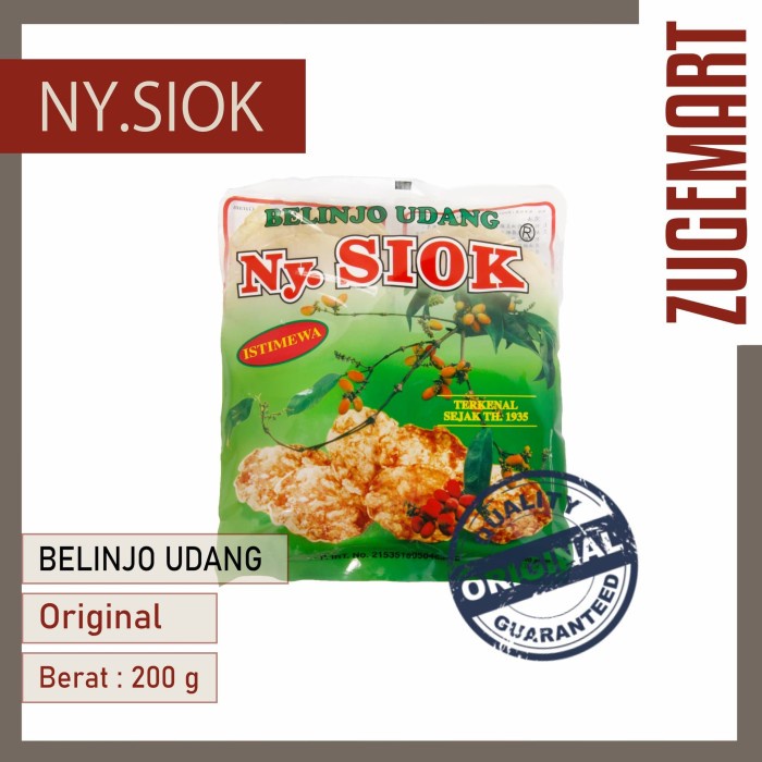 

Belinjo / Blinjo Mentah Udang Original / Manis NY SIOK 200gr