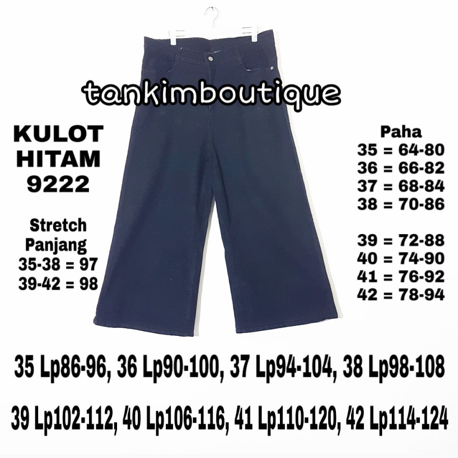 CELANA KULOT JEANS HITAM JUMBO 9222