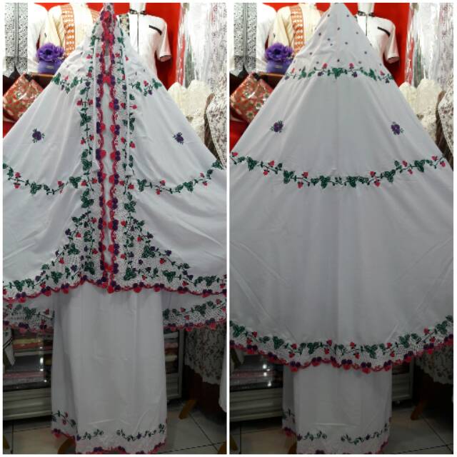 Mukena Bordir Bahan Katun Khas Bukittinggi