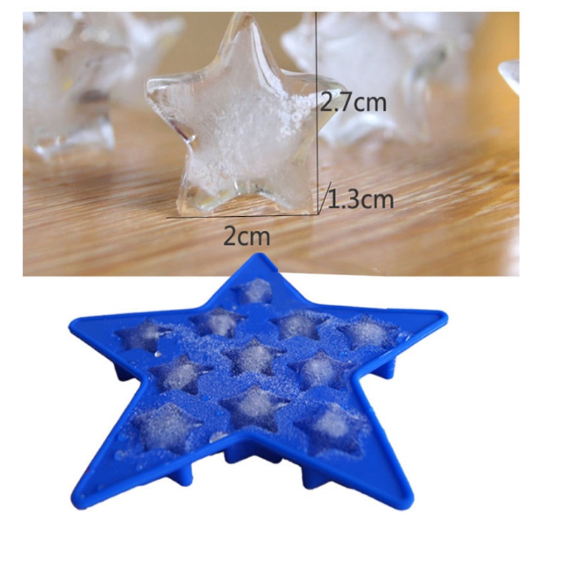 SIY  Five Star Cool Silicone Ice Cube Tray Freeze Mold Mini Star Pendant Resin Molds